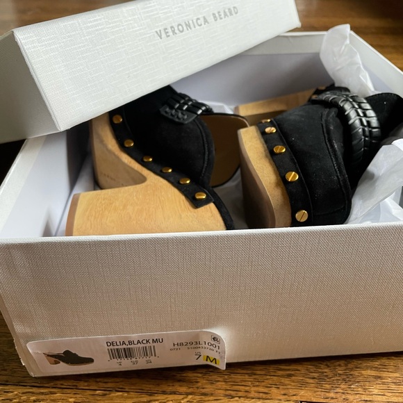 Veronica Beard Delia Suede Clogs - Picture 4 of 8